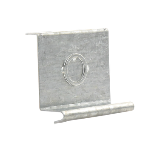 Placa salida a tubo automática con chequeador 1/2 y 3/4 de 66 mm, con acabado Electro Zinc