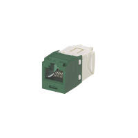 Conector Jack RJ45 Estilo TG, Mini-Com, Categoría 6, de 8 Posiciones y 8 Cables, Color Verde