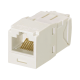 Conector Jack RJ45 Estilo TG, Mini-Com, Categoría 6, de 8 Posiciones y 8 Cables, Color Blanco Mate