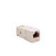 Conector Jack RJ45 Estilo TG, Mini-Com, Categoría 6, de 8 Posiciones y 8 Cables, Color Blanco Mate
