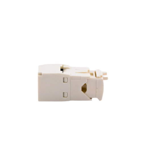 Conector Jack RJ45 Estilo TG, Mini-Com, Categoría 6, de 8 Posiciones y 8 Cables, Color Blanco Mate
