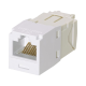 Conector Jack RJ45 Estilo TG, Mini-Com, Categoría 6, de 8 Posiciones y 8 Cables, Color Blanco