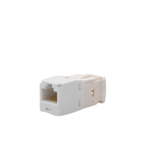 Conector Jack RJ45 Estilo TG, Mini-Com, Categoría 6, de 8 Posiciones y 8 Cables, Color Blanco