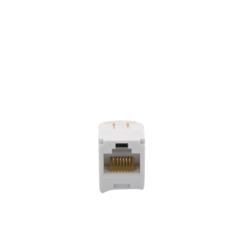 Conector Jack RJ45 Estilo TG, Mini-Com, Categoría 6, de 8 Posiciones y 8 Cables, Color Blanco