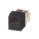 Conector Jack RJ45 Estilo TP, Mini-Com, Categoría 6, de 8 Posiciones y 8 Cables, Color Negro Conector Jack RJ45 Estilo TP, Mini-Com, Categoría 6, de 8 Posiciones y 8 Cables, Color Negro