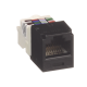 Conector Jack RJ45 Estilo TP, Mini-Com, Categoría 6, de 8 Posiciones y 8 Cables, Color Negro Conector Jack RJ45 Estilo TP, Mini-Com, Categoría 6, de 8 Posiciones y 8 Cables, Color Negro
