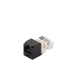 Conector Jack RJ45 Estilo TP, Mini-Com, Categoría 6, de 8 Posiciones y 8 Cables, Color Negro Conector Jack RJ45 Estilo TP, Mini-Com, Categoría 6, de 8 Posiciones y 8 Cables, Color Negro