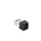 Conector Jack RJ45 Estilo TP, Mini-Com, Categoría 6, de 8 Posiciones y 8 Cables, Color Negro Conector Jack RJ45 Estilo TP, Mini-Com, Categoría 6, de 8 Posiciones y 8 Cables, Color Negro