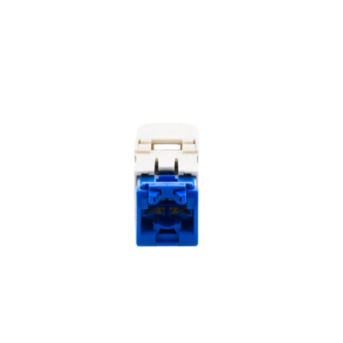 Conector Jack RJ45 Estilo TG, Mini-Com, Categoría 6A, de 8 Posiciones y 8 Cables, Color Blanco Mate