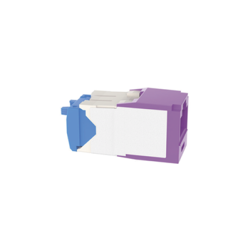 Conector Jack RJ45 Estilo TG, Mini-Com, Categoría 6A, de 8 Posiciones y 8 Cables, Color Violeta