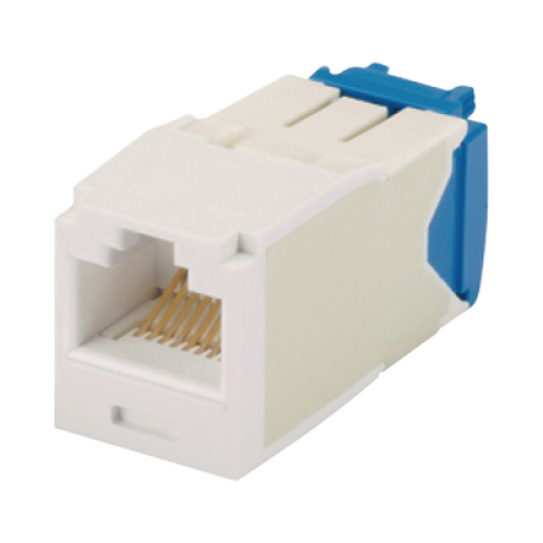 Conector Jack RJ45 Estilo TG, Mini-Com, Categoría 6A, de 8 Posiciones y 8 Cables, Color Blanco