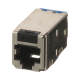 Conector Jack RJ45 Blindado, Estilo TG, Mini-Com, Categoría 6A, de 8 Posiciones y 8 Cables, Color Negro