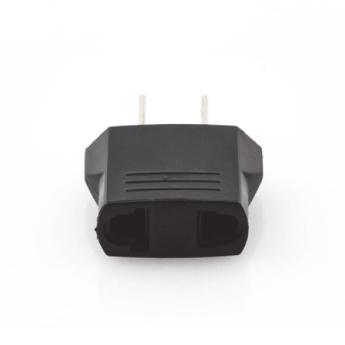 Adaptador de enchufe europea a americano, Calidad PREMIUM @ 6 A ; 110 - 250 Vca