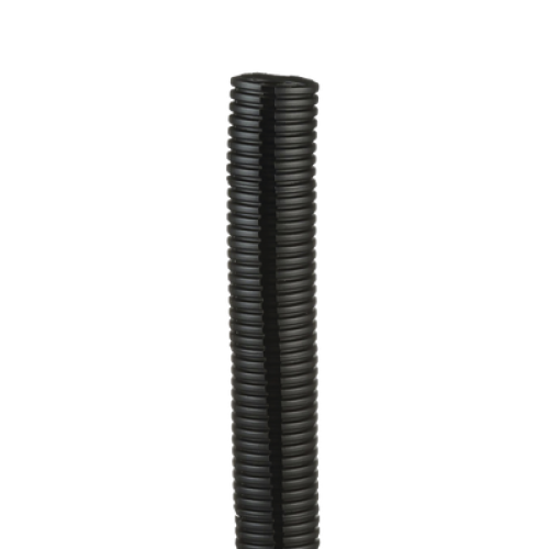 Tubo Corrugado Abierto para Protección de Cables, 1in (25.4 mm) de Diámetro, 30.5 m de Largo, Color Negro Tubo Corrugado Abierto para Protección de Cables, 1in (25.4 mm) de Diámetro, 30.5 m de Largo, Color Negro