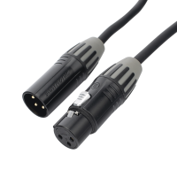Cable XLR | 3 polos | Conector Hembra-Macho | Serie M | Carcasa Negra | Contactos Dorados | Ideal para Microfonía | Longitud 3m Cable XLR | 3 polos | Conector Hembra-Macho | Serie M | Carcasa Negra | Contactos Dorados | Ideal para Microfonía | Longitud 3m
