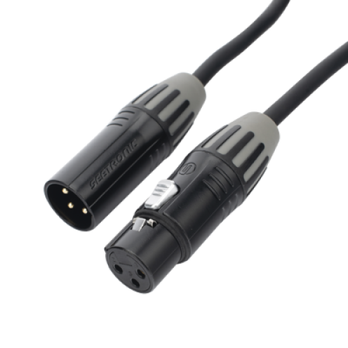 Cable XLR | 3 polos | Conector Hembra-Macho | Serie M | Carcasa Negra | Contactos Dorados | Ideal para Microfonía | Longitud 3m Cable XLR | 3 polos | Conector Hembra-Macho | Serie M | Carcasa Negra | Contactos Dorados | Ideal para Microfonía | Longitud 3m