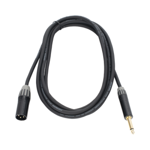 Cable de Audio | XLR 3 Polos Macho a Plug 1/4 in mono | Conector Seetronic Serie M SCMF3 - MP2X | Longitud 3m