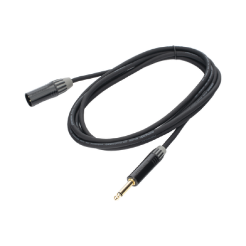 Cable de Audio | XLR 3 Polos Macho a Plug 1/4 in mono | Conector Seetronic Serie M SCMF3 - MP2X | Longitud 3m