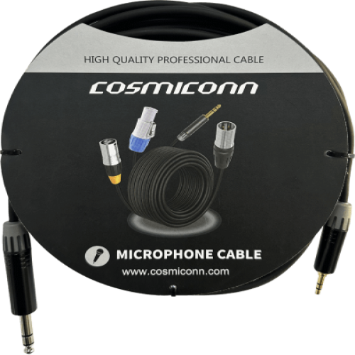 Cable 6.35mm a 3.5mm, conectores color negro MP3X-B - MTP3C-BG, length 5m