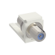Módulo Acoplador Coaxial Tipo F, Mini-Com, de 75 Ohms, 3.0 GHz, Color Blanco