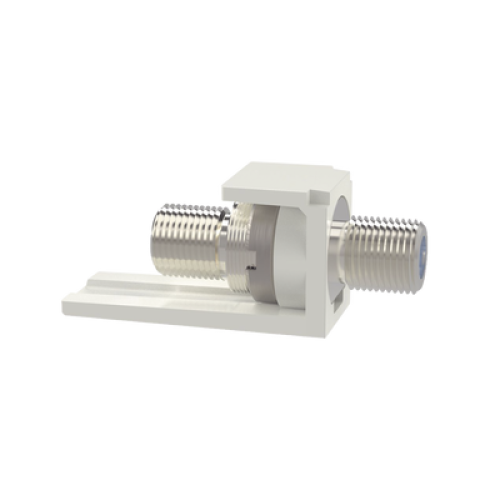Módulo Acoplador Coaxial Tipo F, Mini-Com, de 75 Ohms, 3.0 GHz, Color Blanco