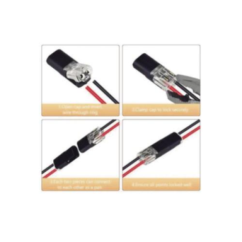 Bolsa con 25 conectores / Enchufables / Para 2 cables / compatibles en calibre 22 al 18 AWG Bolsa con 25 conectores / Enchufables / Para 2 cables / compatibles en calibre 22 al 18 AWG