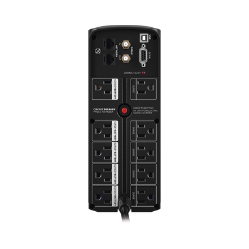 UPS de 1500 VA/900 W, Topología Línea Interactiva, Entrada 120 Vca NEMA 5-15P, Tipo Torre, Con 8 Tomas NEMA 5-15R