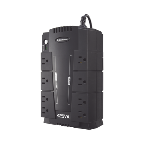 UPS de 425 VA/255 W, Topología Standby, Entrada 120 Vca NEMA 5-15P, Tipo Gabinete Compacto, Con 8 Tomas NEMA 5-15R