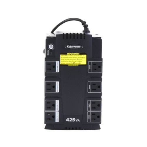 UPS de 425 VA/255 W, Topología Standby, Entrada 120 Vca NEMA 5-15P, Tipo Gabinete Compacto, Con 8 Tomas NEMA 5-15R