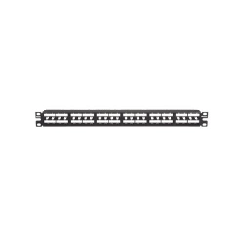 Panel de Parcheo Modular Mini-Com (Sin Conectores), Plano, Sin Blindaje, Alta Densidad, Identificación Pre-Impresa, de 48 Puertos, 1UR