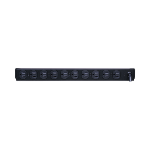 PDU Básico Para Distribución de Energía, Con 10 Tomas NEMA 5-15R Traseras, 1UR, 15 Amp, 120 Vca