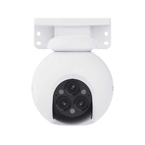 Cámara PT / Wi-Fi / Triple Lente / Panorámica 360° / Resolución 2k+ / Visión Nocturna a color  / IA Detección de Humanos y Vehiculos / Alarma con Sirena y Luz / IP67