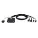Switch KVM | USB FHD HDMI | de 2 puertos en formato cable | 1920x1080 @ 60Hz (FHD)| HDCP 1.4 | Conecta y controla 2 equipos con un solo monitor, teclado y mouse Switch KVM | USB FHD HDMI | de 2 puertos en formato cable | 1920x1080 @ 60Hz (FHD)| HDCP 1.4 | Conecta y controla 2 equipos con un solo monitor, teclado y mouse