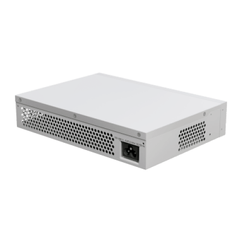 Switch MikroTik con 16 Puertos Gigabit Ethernet / 2 Puertos SFP+ 10G / Filtrado MAC y VLANs / SwOS Configuración Web