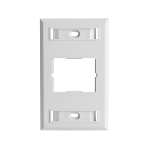Placa de Pared CT, Para un Acoplador, Color Blanco, Versión Bulk (Sin Empaque Individual)
