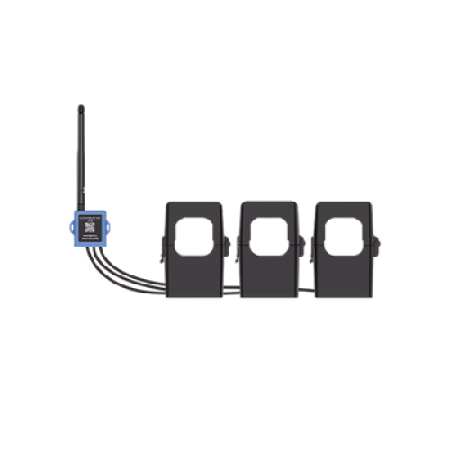 Medidor de corriente LoRaWAN para tres fases hasta 500 ampers