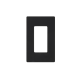 Tapa Color Negro para interruptor o dimmer Lutron, 1 gang, limpio y moderno