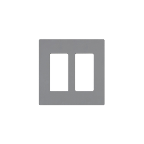 Tapa Color Gris para interruptor o dimmer Lutron, 2 gang, limpio y moderno Tapa Color Gris para interruptor o dimmer Lutron, 2 gang, limpio y moderno