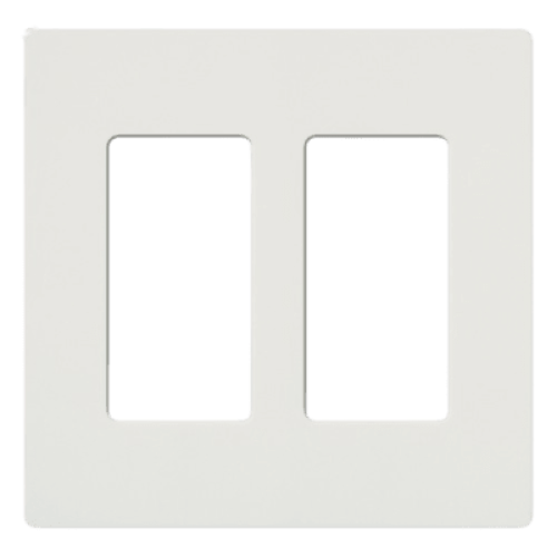 Placa de pared 2 espacios, para atenuador (dimmer), apagador ó control remoto inalámbrico LUTRON. Placa de pared 2 espacios, para atenuador (dimmer), apagador ó control remoto inalámbrico LUTRON.