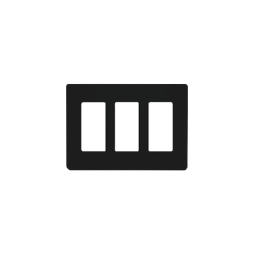Tapa Color Blanco Negro para interruptor o dimmer Lutron, 3 gang, limpio y moderno