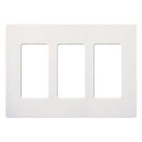 Tapa Color Blanco para interruptor o dimmer Lutron, 3 gang, limpio y moderno