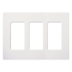 Tapa Color Blanco para interruptor o dimmer Lutron, 3 gang, limpio y moderno