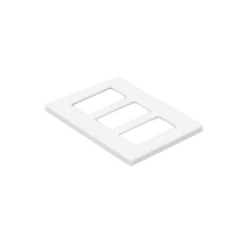 Tapa Color Blanco para interruptor o dimmer Lutron, 3 gang, limpio y moderno