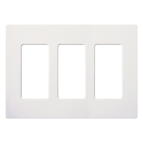Tapa Color Blanco para interruptor o dimmer Lutron, 3 gang, limpio y moderno