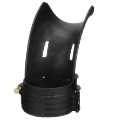 Conducto tipo cascada Tak-Ty™, 4 in, negro