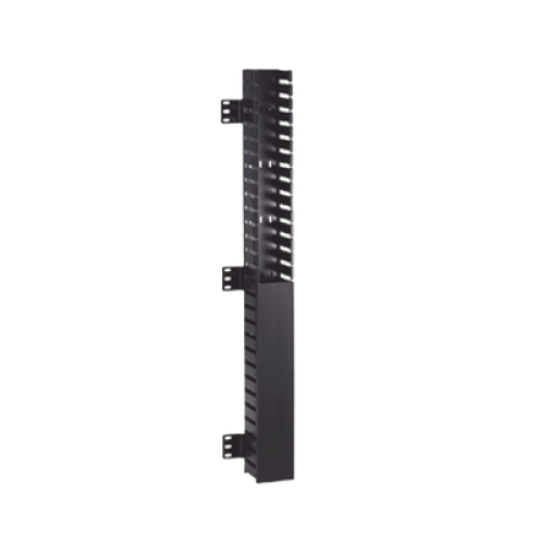 Organizador Vertical IN-Cabinet, Sencillo (Solo Frontal), Para Uso Con Gabinetes Panduit, Montaje Frontal en Riel de Rack, 40 UR, 2.25 in de Ancho, Color Negro