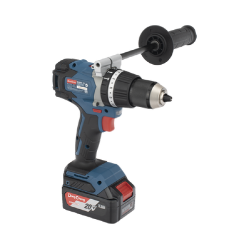 Rotomartillo Inalámbrico 20V / Motor Brushless / Broquero 1/2 in / 120 Nm Par Máximo / 2 Baterías 4.0Ah con Cargador y Maletín Rotomartillo Inalámbrico 20V / Motor Brushless / Broquero 1/2 in / 120 Nm Par Máximo / 2 Baterías 4.0Ah con Cargador y Maletín