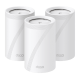 KIT 3 Routers Inalámbrico MESH Interior para Hogar / Triple Banda Wi-Fi 7 BE9300 Mbps / 2 Puerto 2.5 Gigabit WAN/LAN / 4 Antenas Internas / Operación Multi-Link MLO / Administración Mediante la App Deco (iOS, Android) / HomeShield