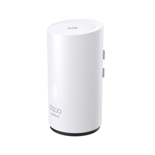 Router Inalámbrico MESH Exterior para Hogar / Doble Banda Wi-Fi 6 AX3000 Mbps / 2 Puerto Gigabit WAN/LAN / Puertos PoE 802.3 af/at Entrada / 2 Antenas Internas / Protección IP65 / Administración Mediante la App Deco (iOS, Android) 