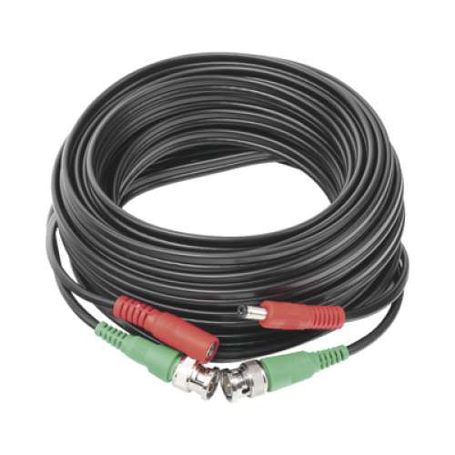 Cable Coaxial (BNC RG59) + Alimentación / SIAMES / 10 Metros (32.81 Pies) / Aleación Cobre + Aluminio CCA / Para Cámaras 4K / Uso Interior y Exterior